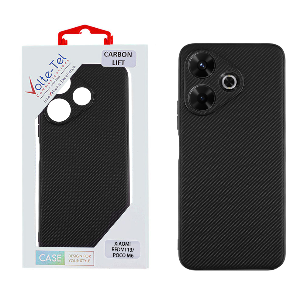 VOLTE-TEL ΘΗΚΗ XIAOMI REDMI 13/ POCO M6 4G 6,79" CARBON LIFT FULL CAMERA PROTECTION BLACK