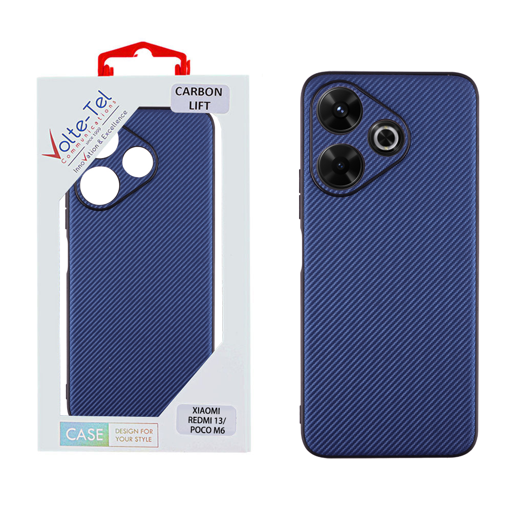 VOLTE-TEL ΘΗΚΗ XIAOMI REDMI 13/ POCO M6 4G 6,79" CARBON LIFT FULL CAMERA PROTECTION BLUE