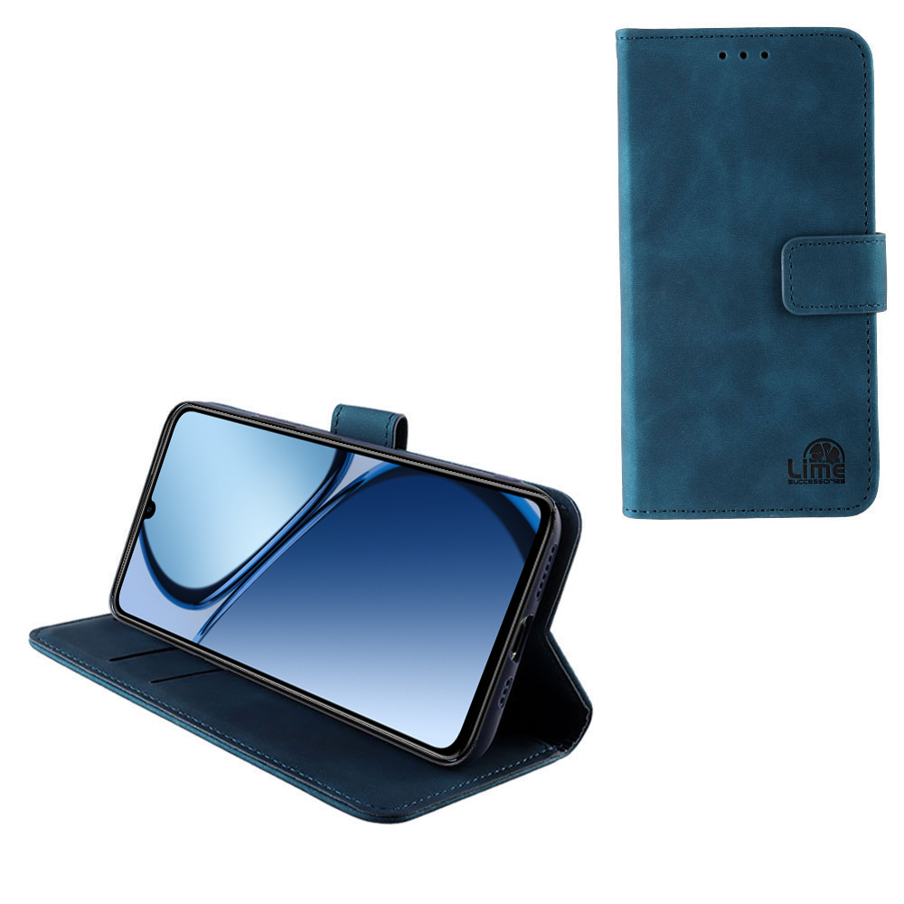 LIME ΘΗΚΗ REALME C63 4G 6.74" ESSENTIAL MAGNET BOOK STAND CLIP DARK BLUE