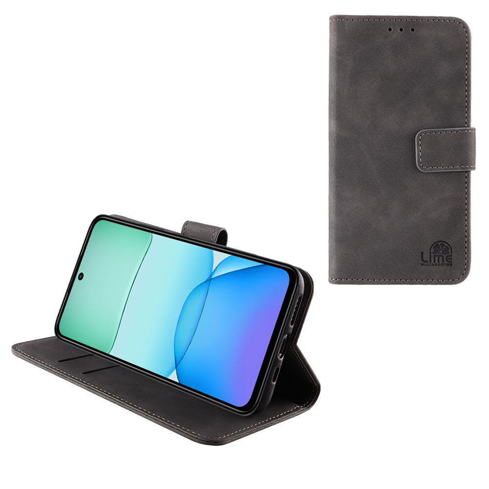 LIME ΘΗΚΗ XIAOMI REDMI 13/ POCO M6 4G 6,79" ESSENTIAL MAGNET BOOK STAND CLIP GREY