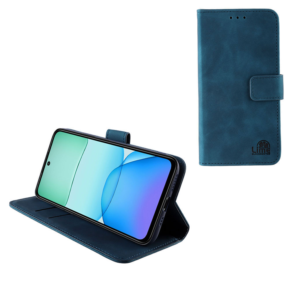 LIME ΘΗΚΗ XIAOMI REDMI 13/ POCO M6 4G 6,79" ESSENTIAL MAGNET BOOK STAND CLIP DARK BLUE