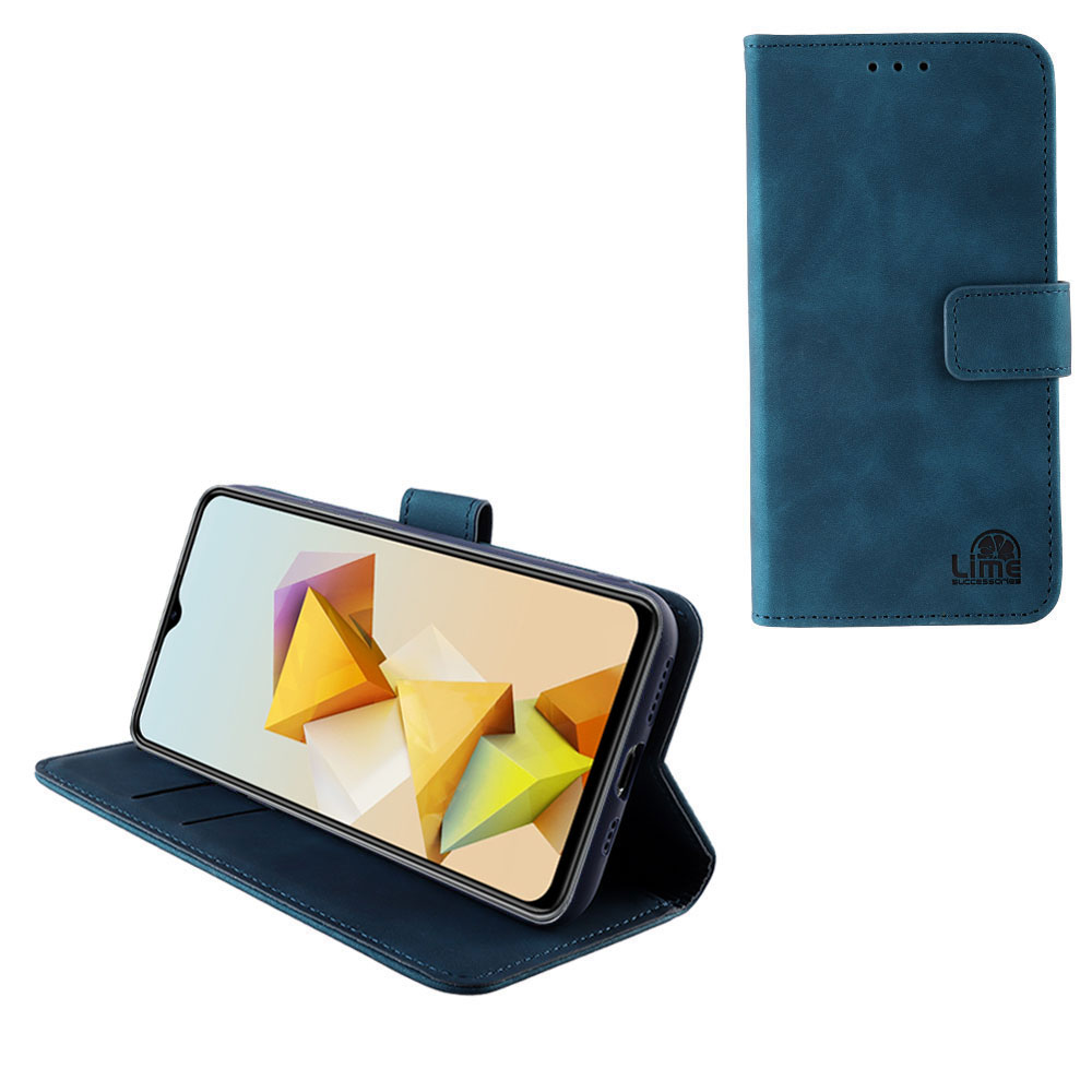 LIME ΘΗΚΗ ZTE BLADE A73 5G 6.52" ESSENTIAL MAGNET BOOK STAND CLIP DARK BLUE