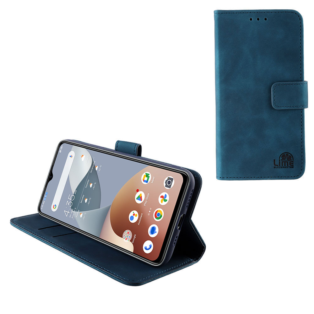 LIME ΘΗΚΗ NOVA 5G PHONE 6.52" ESSENTIAL MAGNET BOOK STAND CLIP DARK BLUE