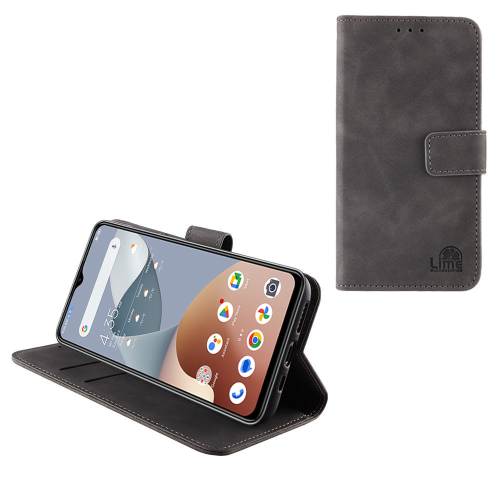 LIME ΘΗΚΗ NOVA 5G PHONE 6.52" ESSENTIAL MAGNET BOOK STAND CLIP GREY