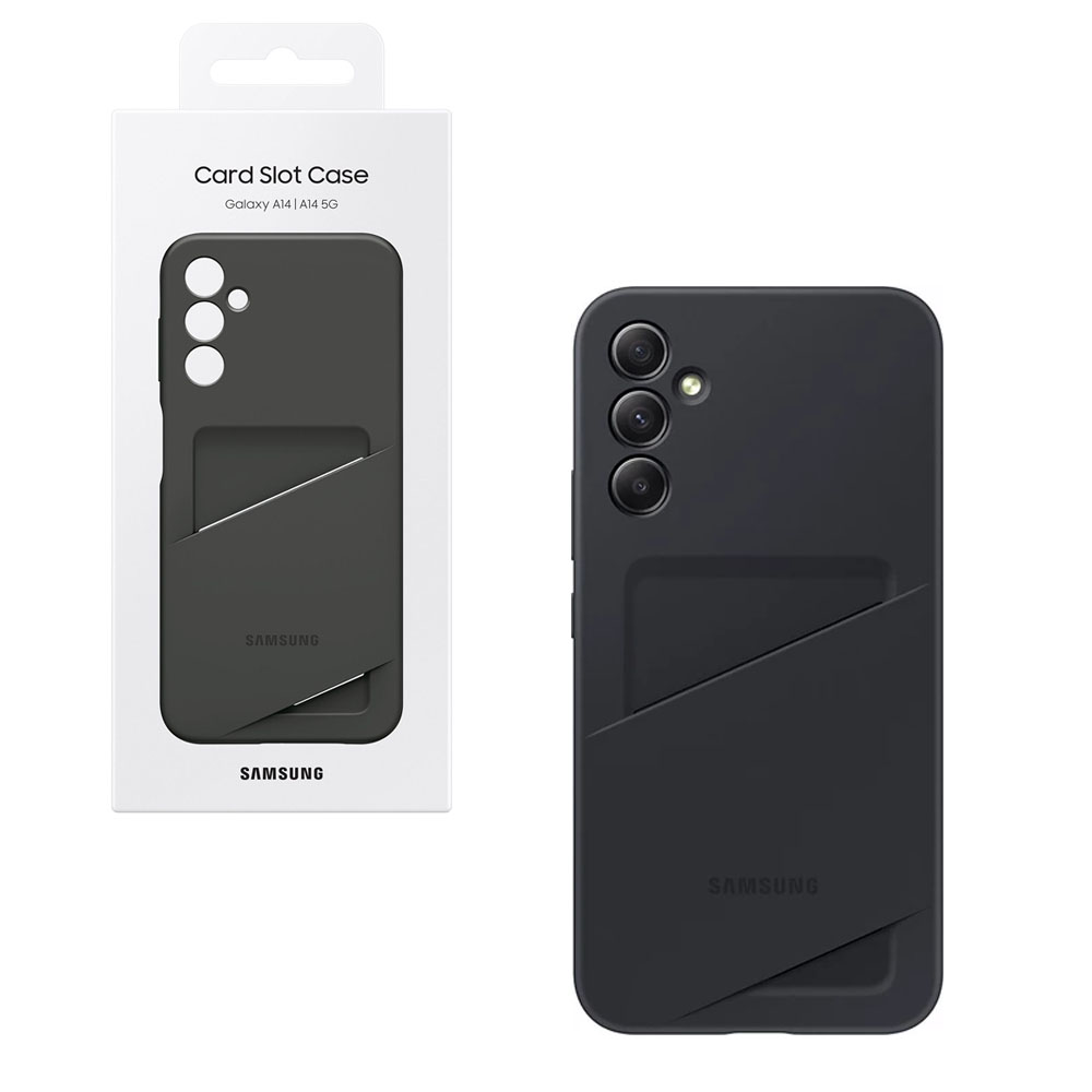 ΘΗΚΗ SAMSUNG A14 4G A145 / A14 5G A146 6.5" CARD SLOT COVER EF-OA146TBEGWW BLACK PACKING OR