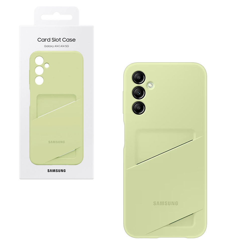 ΘΗΚΗ SAMSUNG A14 4G A145 / A14 5G A146 6.5" CARD SLOT COVER EF-OA146TGEGWW LIME PACKING OR