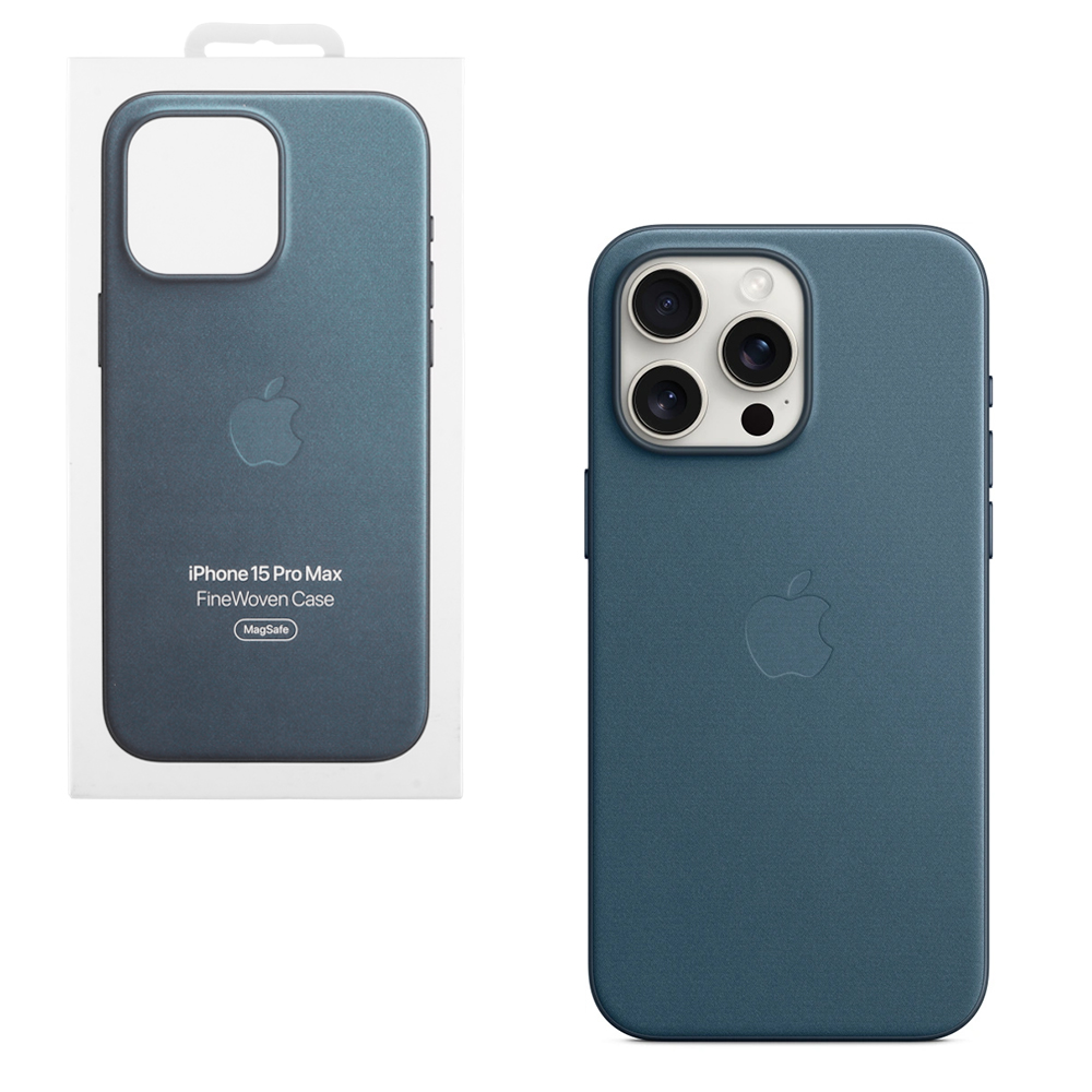 ΘΗΚΗ IPHONE 15 PRO MAX MT4Y3ZM/A FINEWOVEN MAGSAFE BACK COVER PACIFIC BLUE PACKING OR