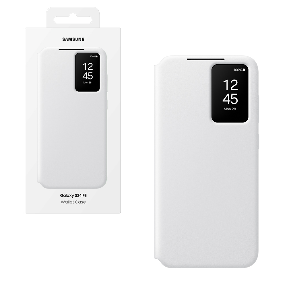 ΘΗΚΗ SAMSUNG S24 FE 5G S721 S-VIEW WALLET COVER EF-ZS721CWEGWW WHITE PACKING OR