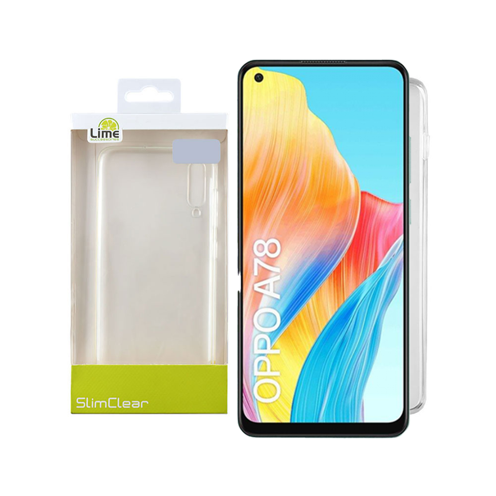 LIME ΘΗΚΗ OPPO A78 4G 6.43" SLIMCLEAR TPU FULL CAMERA PROTECTION ΔΙΑΦΑΝΗ