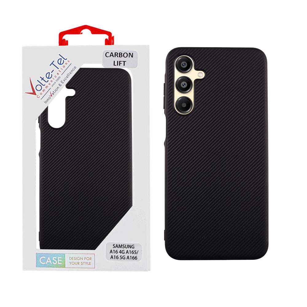 VOLTE-TEL ΘΗΚΗ SAMSUNG A16 4G A165/A16 5G A166 6.7" CARBON LIFT CAMERA GUARD PROTECTION BLACK