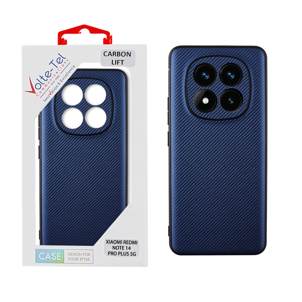 VOLTE-TEL ΘΗΚΗ XIAOMI REDMI NOTE 14 PRO PLUS 5G 6.67" CARBON LIFT FULL CAMERA PROTECTION BLUE