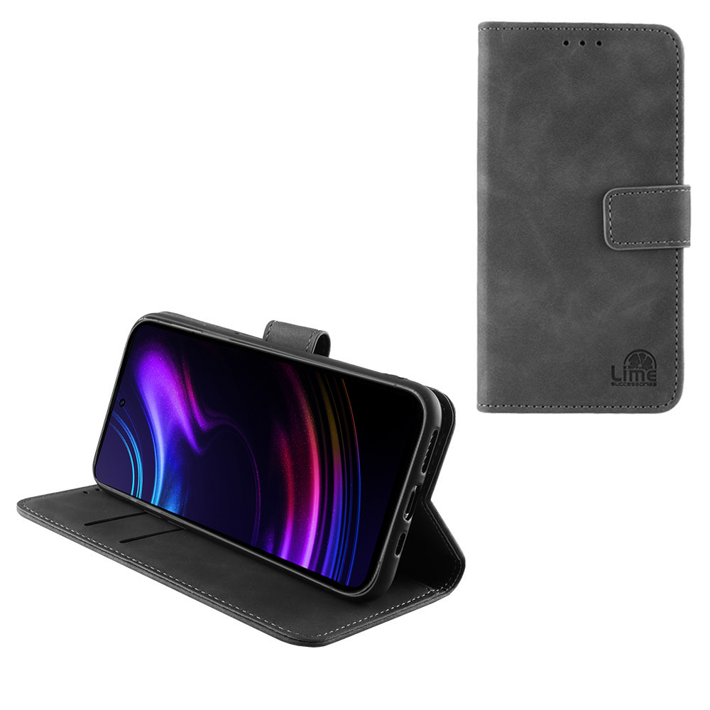 LIME ΘΗΚΗ NOVA 5G PRO PHONE 6.6" ESSENTIAL MAGNET BOOK STAND CLIP GREY