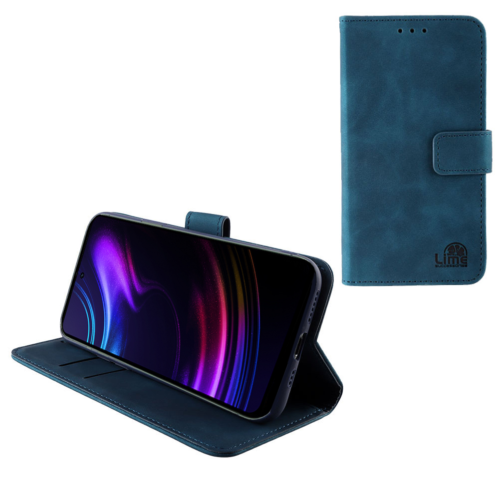 LIME ΘΗΚΗ NOVA 5G PRO PHONE 6.6" ESSENTIAL MAGNET BOOK STAND CLIP DARK BLUE