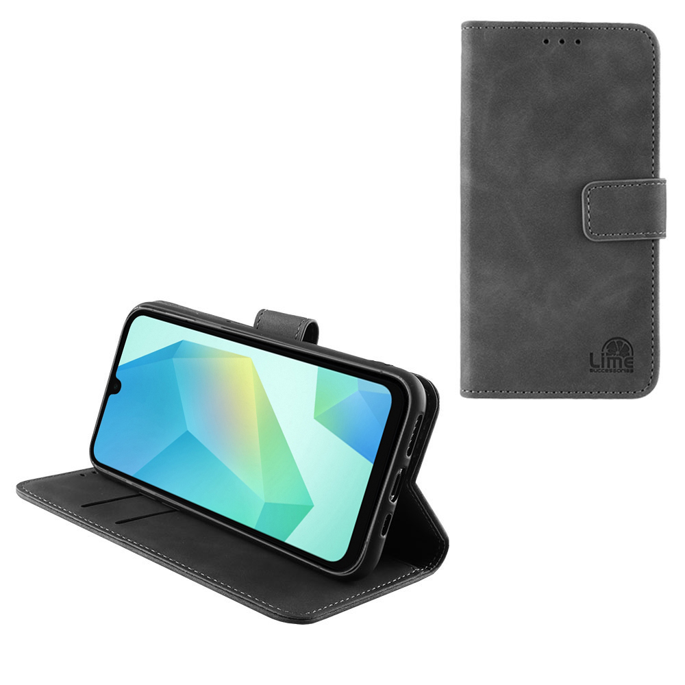 LIME ΘΗΚΗ SAMSUNG A16 4G A165/A16 5G A166 6.7" ESSENTIAL MAGNET BOOK STAND CLIP GREY