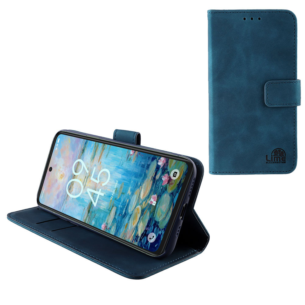 LIME ΘΗΚΗ TCL 50 NXTPAPER/50 PRO NXTPAPER 5G 6,8" ESSENTIAL MAGNET BOOK STAND CLIP DARK BLUE