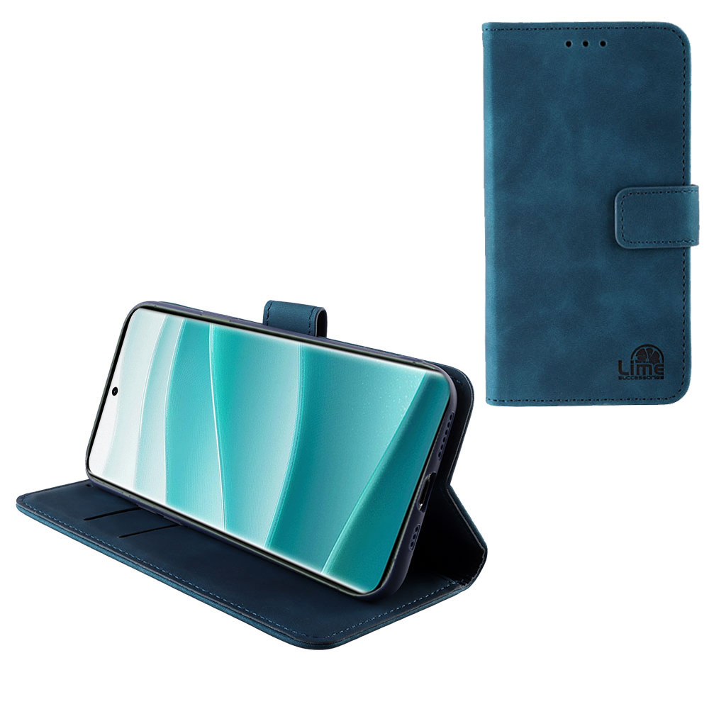 LIME ΘΗΚΗ XIAOMI REDMI NOTE 14 PRO 5G 6.67" ESSENTIAL MAGNET BOOK STAND CLIP DARK BLUE