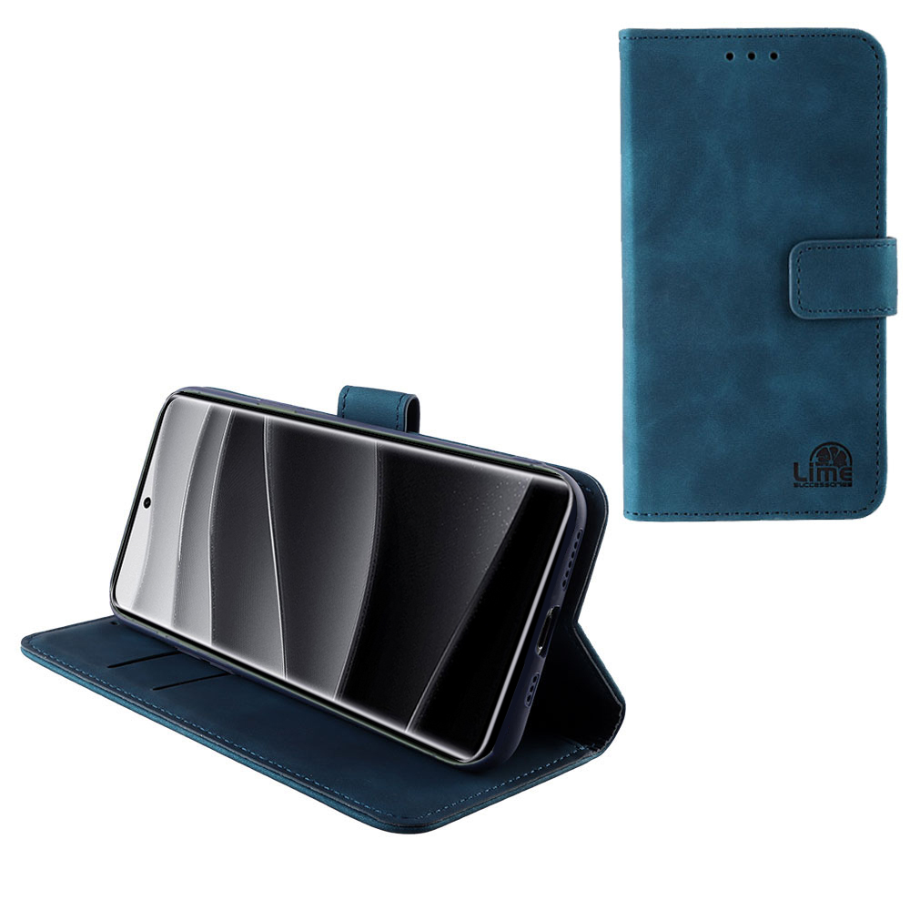 LIME ΘΗΚΗ XIAOMI REDMI NOTE 14 PRO PLUS 5G 6.67" ESSENTIAL MAGNET BOOK STAND CLIP DARK BLUE