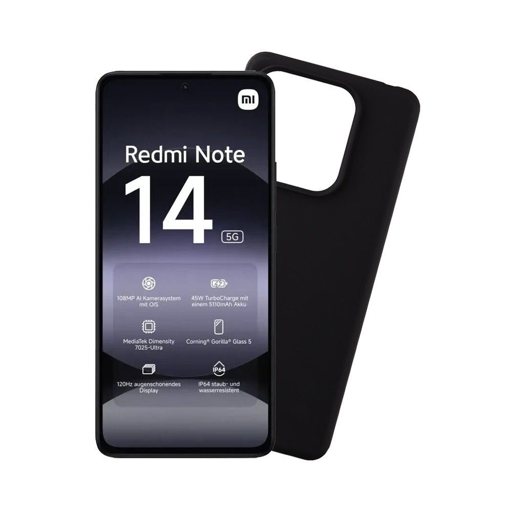 VOLTE-TEL ΘΗΚΗ XIAOMI REDMI NOTE 14 5G 6.67" SILICON TPU CAMERA GUARD BLACK