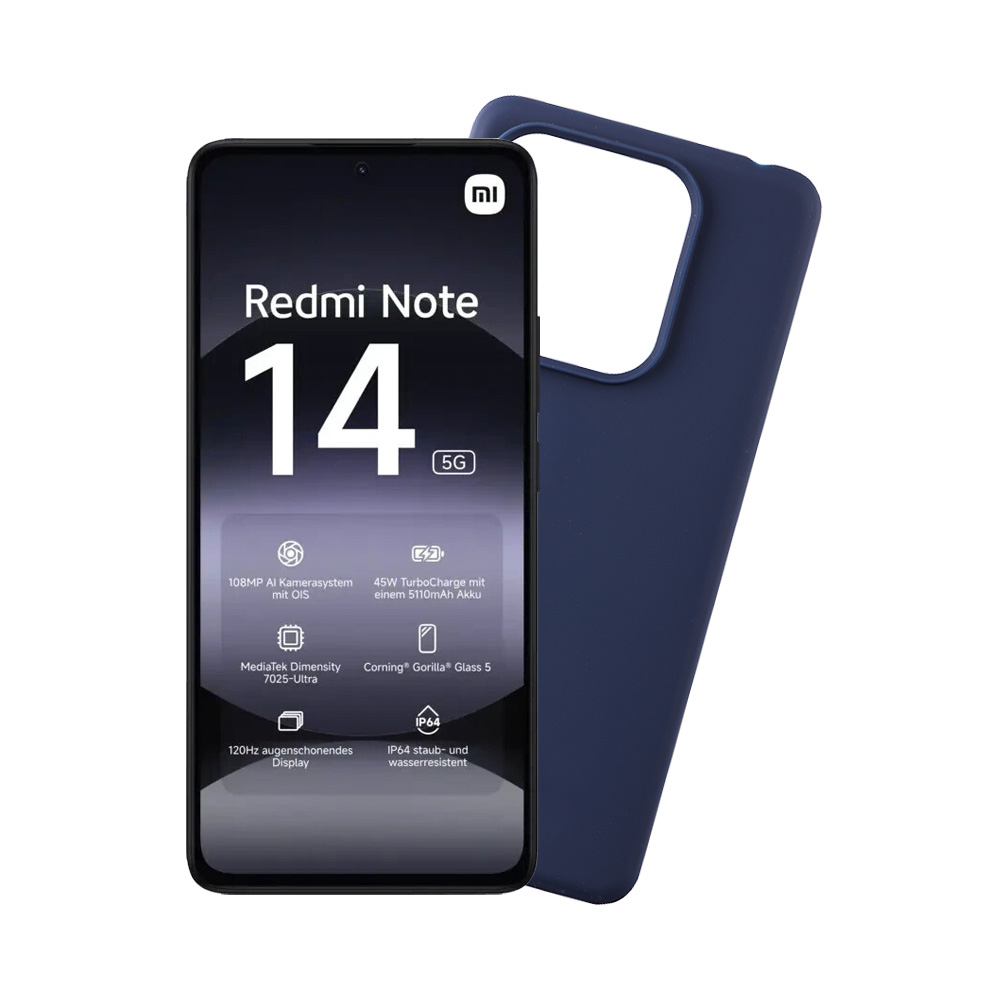 VOLTE-TEL ΘΗΚΗ XIAOMI REDMI NOTE 14 5G 6.67" SILICON TPU CAMERA GUARD BLUE