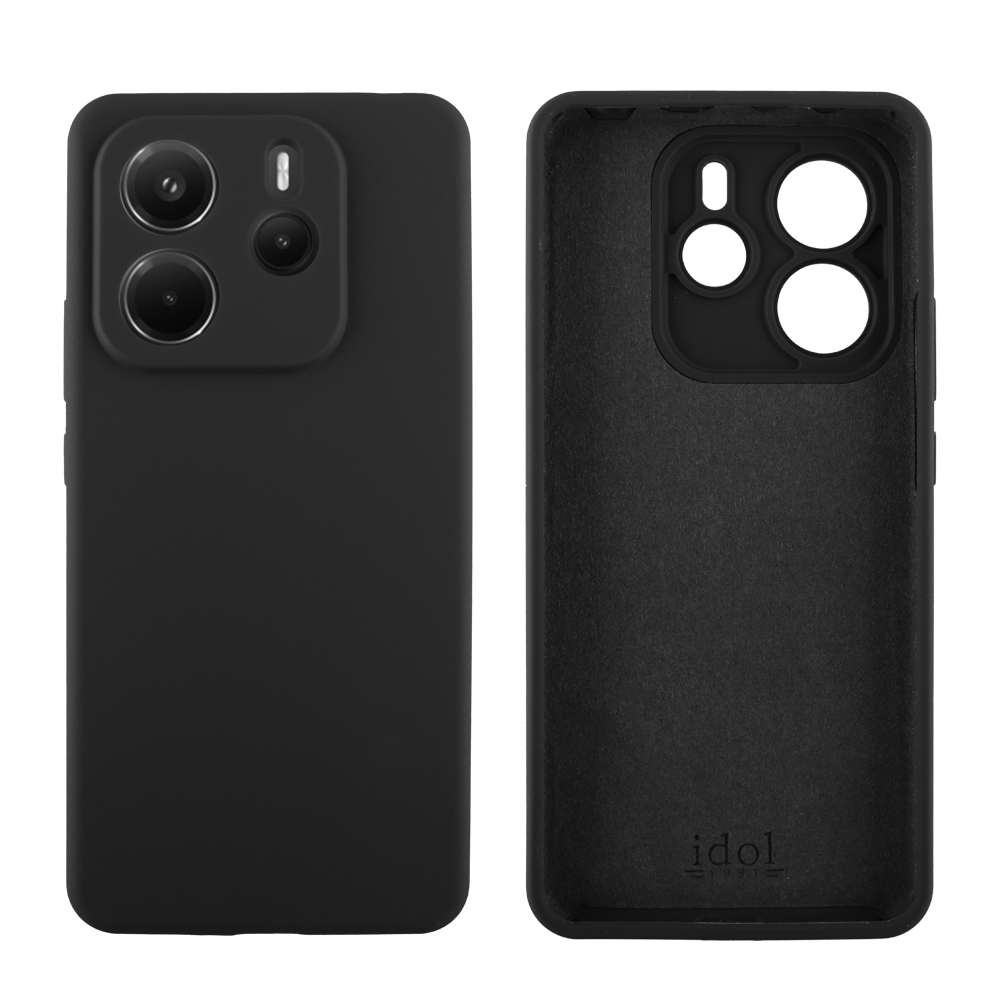 IDOL 1991 ΘΗΚΗ XIAOMI REDMI NOTE 14 5G 6.67" VELVET ELITE TPU 4 SIDE FULL CAMERA PROTECTION BLACK