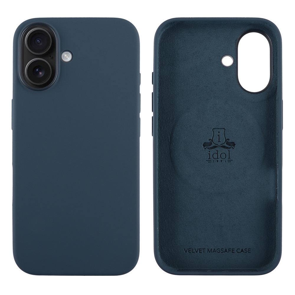 IDOL 1991 ΘΗΚΗ IPHONE 16 6.1" VELVET MAGSAFE TPU CAMERA GUARD DENIM BLUE