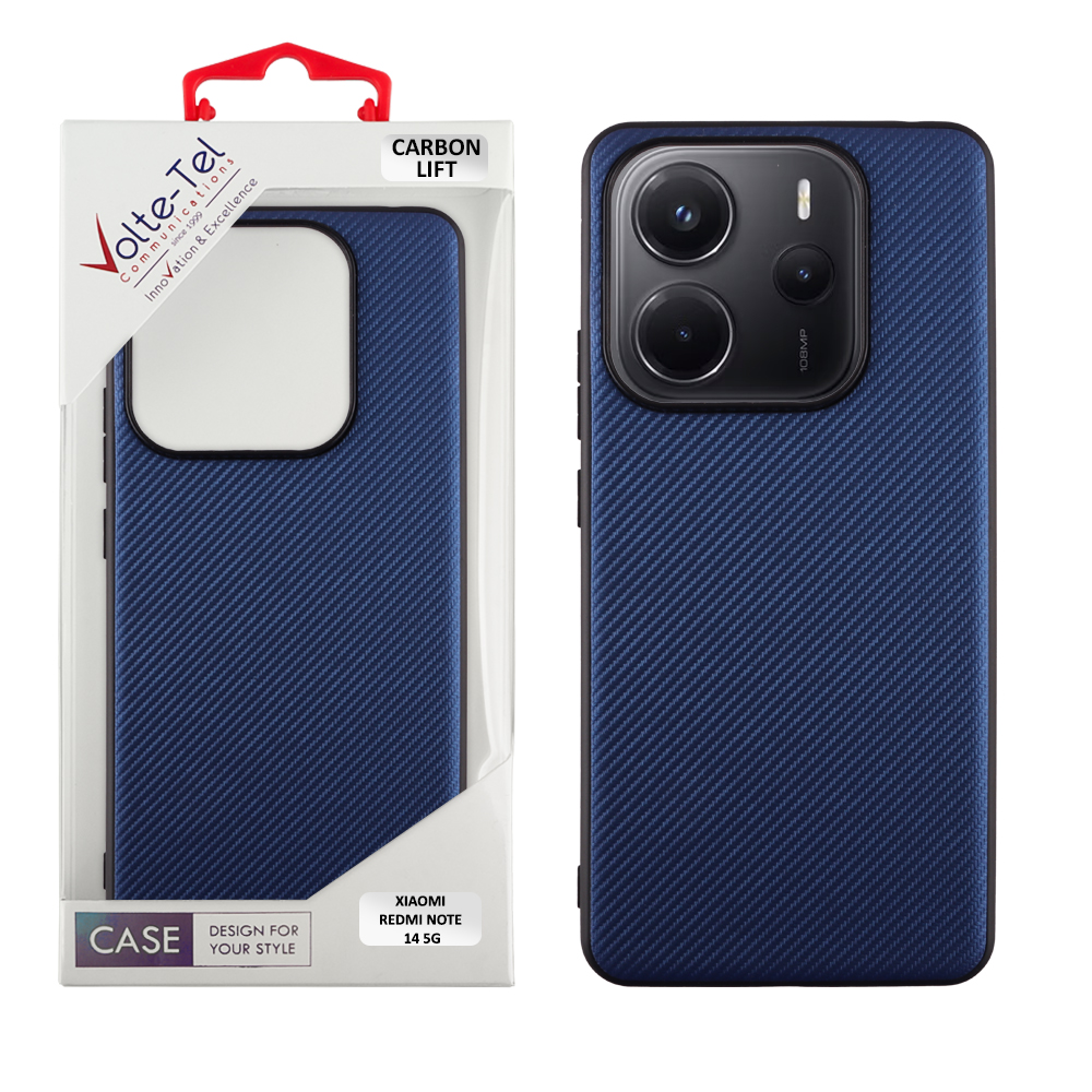 VOLTE-TEL ΘΗΚΗ XIAOMI REDMI NOTE 14 5G 6.67" CARBON LIFT FULL CAMERA PROTECTION BLUE