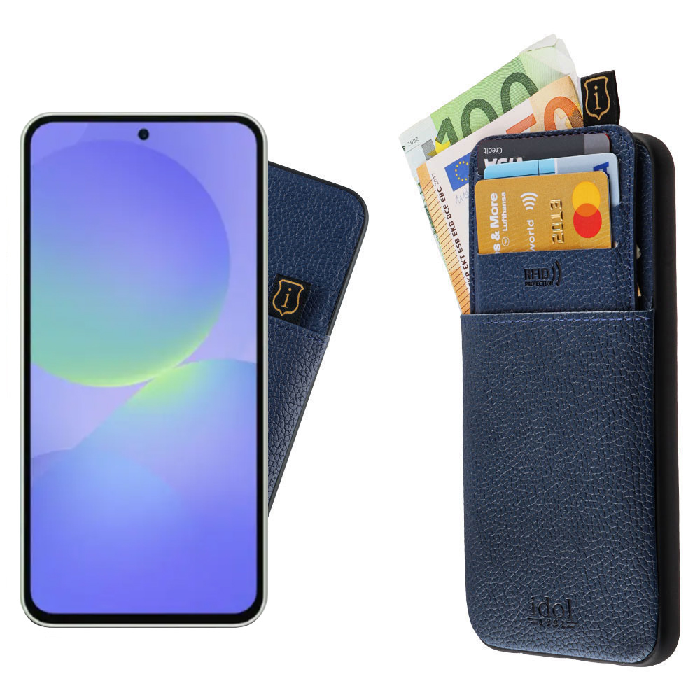 IDOL 1991 ΘΗΚΗ SAMSUNG A36 5G A366 6.7" ANTI-RFID LEATHER SMART WALLET CAMERA GUARD BLUE