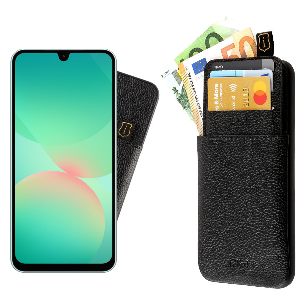 IDOL 1991 ΘΗΚΗ SAMSUNG A26 5G A266 6.7" ANTI-RFID LEATHER SMART WALLET CAMERA GUARD BLACK