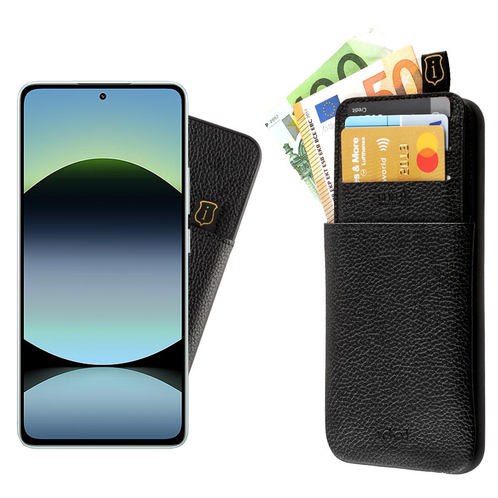 IDOL 1991 ΘΗΚΗ XIAOMI REDMI NOTE 14 5G 6.67" ANTI-RFID LEATHER SMART WALLET CAMERA GUARD BLACK