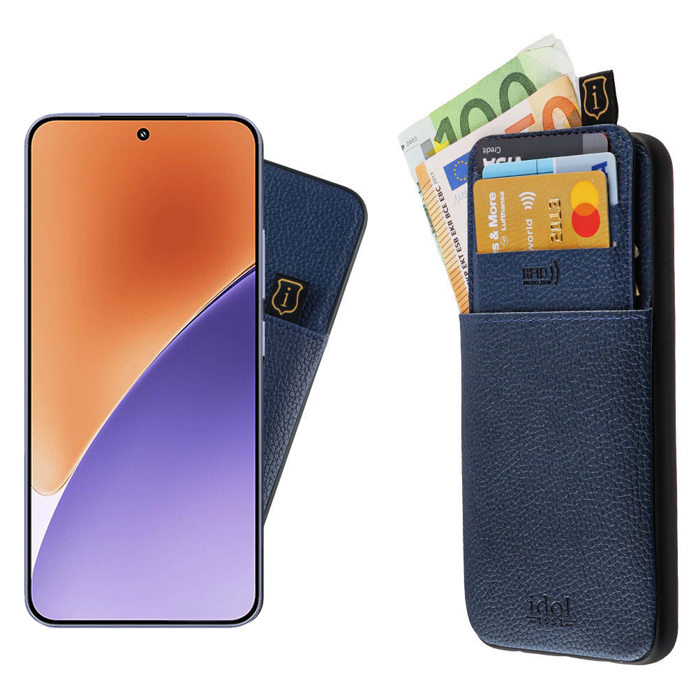 IDOL 1991 ΘΗΚΗ XIAOMI 15 5G 6.36" ANTI-RFID LEATHER SMART WALLET CAMERA GUARD BLUE