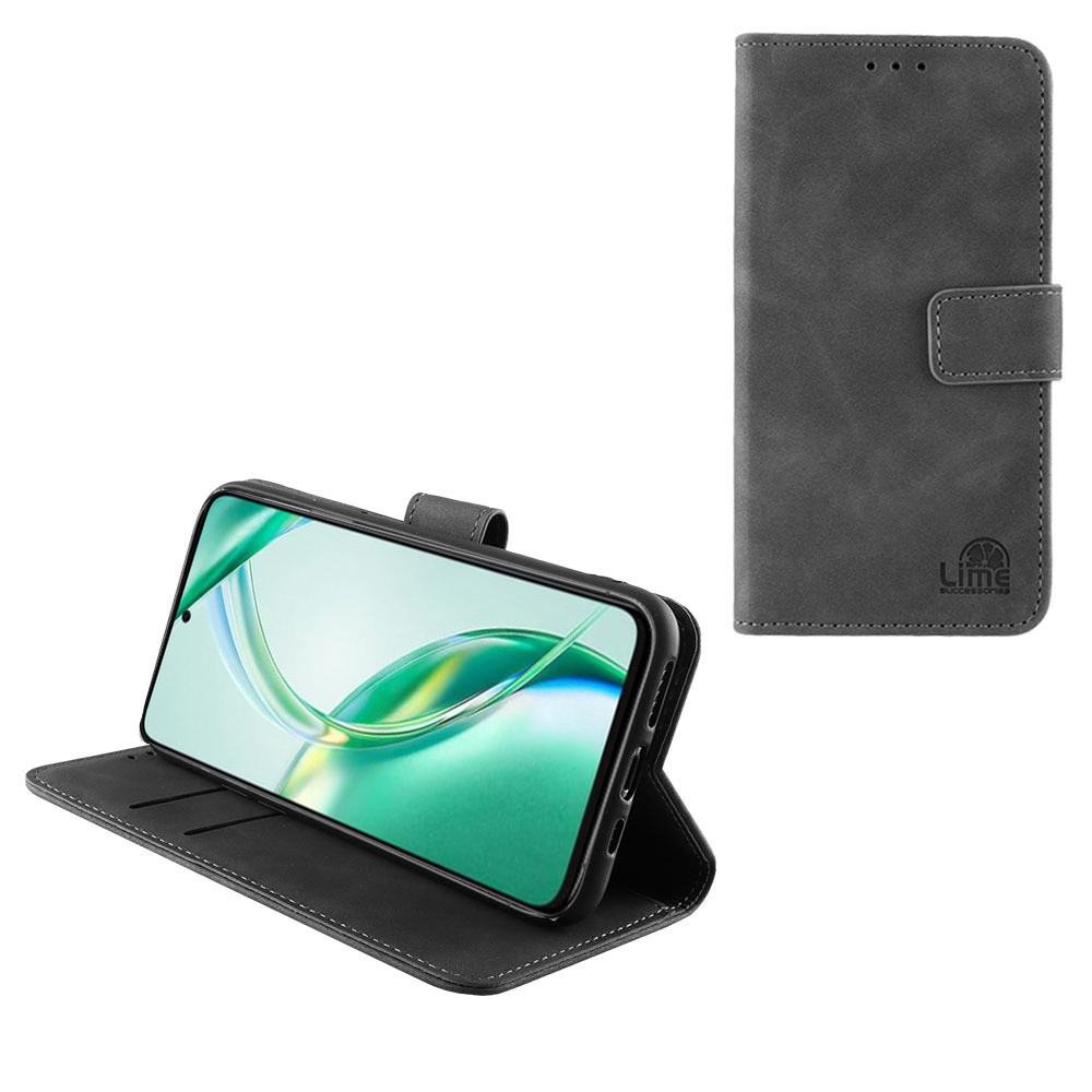 LIME ΘΗΚΗ HONOR 200 SMART 5G 6.8" ESSENTIAL MAGNET BOOK STAND CLIP GREY