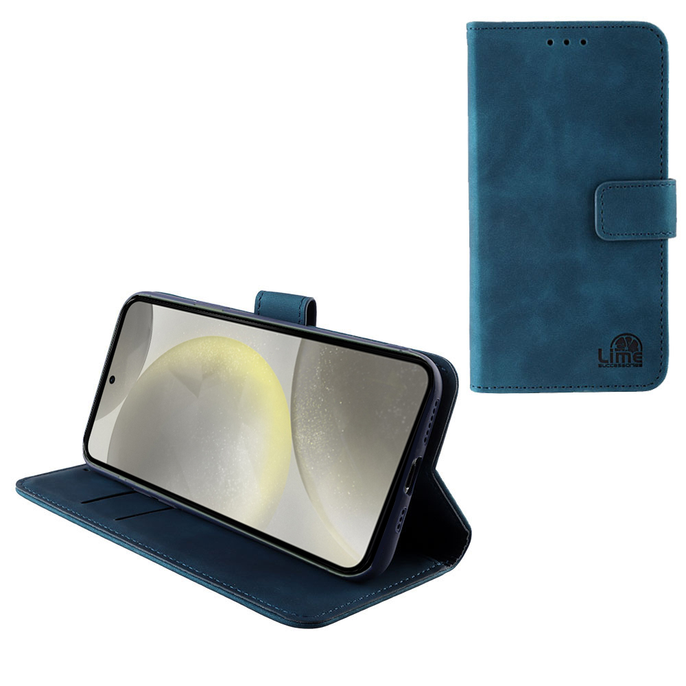 LIME ΘΗΚΗ SAMSUNG S25 PLUS 5G S936 6.7" ESSENTIAL MAGNET BOOK STAND CLIP DARK BLUE