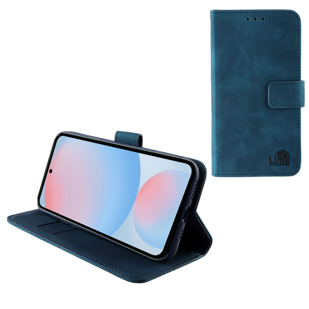 LIME ΘΗΚΗ SAMSUNG A56 5G A566 6.7" ESSENTIAL MAGNET BOOK STAND CLIP DARK BLUE