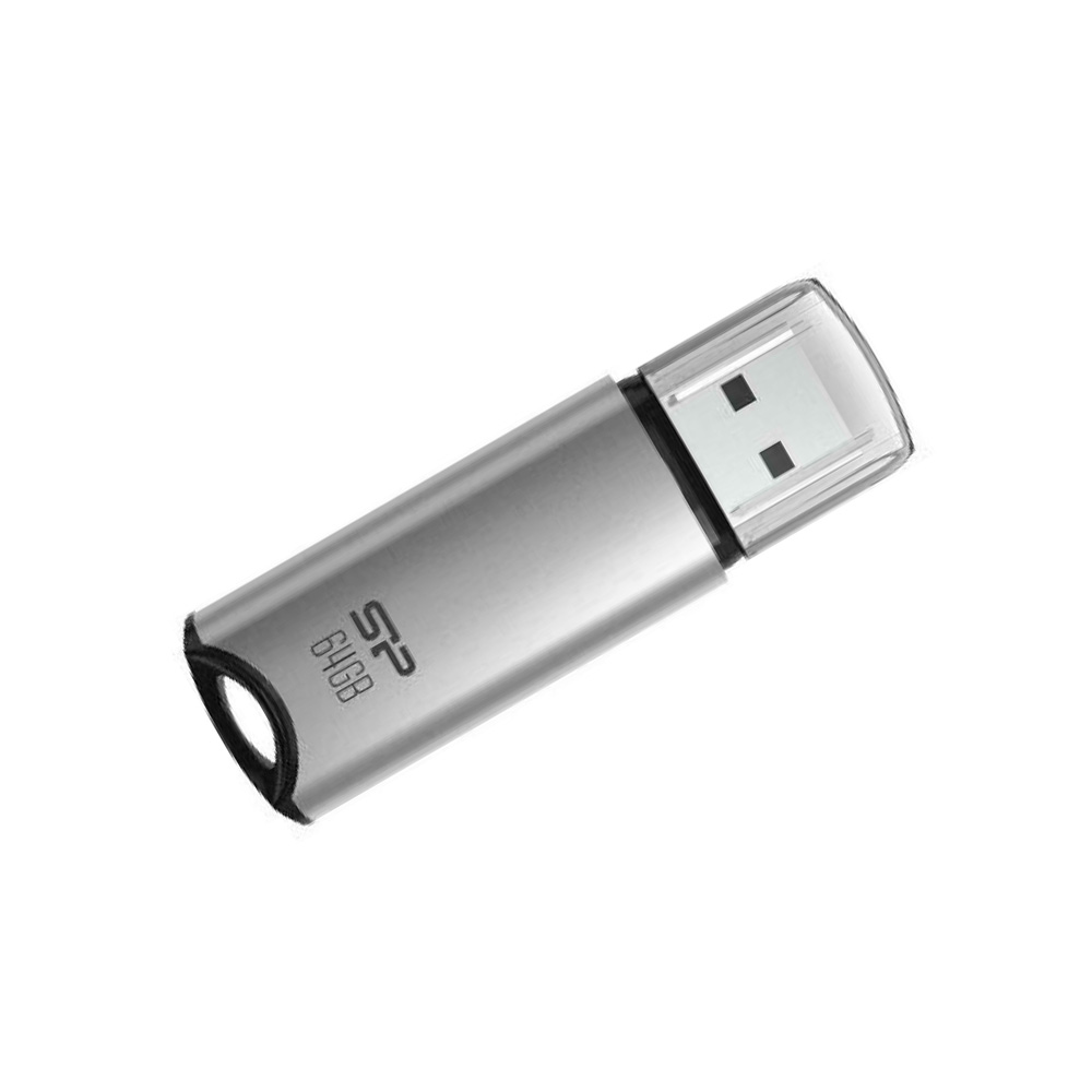 SILICON POWER USB FLASH DRIVE 64GB USB 3.2 MARVEL M02 SP064GBUF3M02V1S SILVER