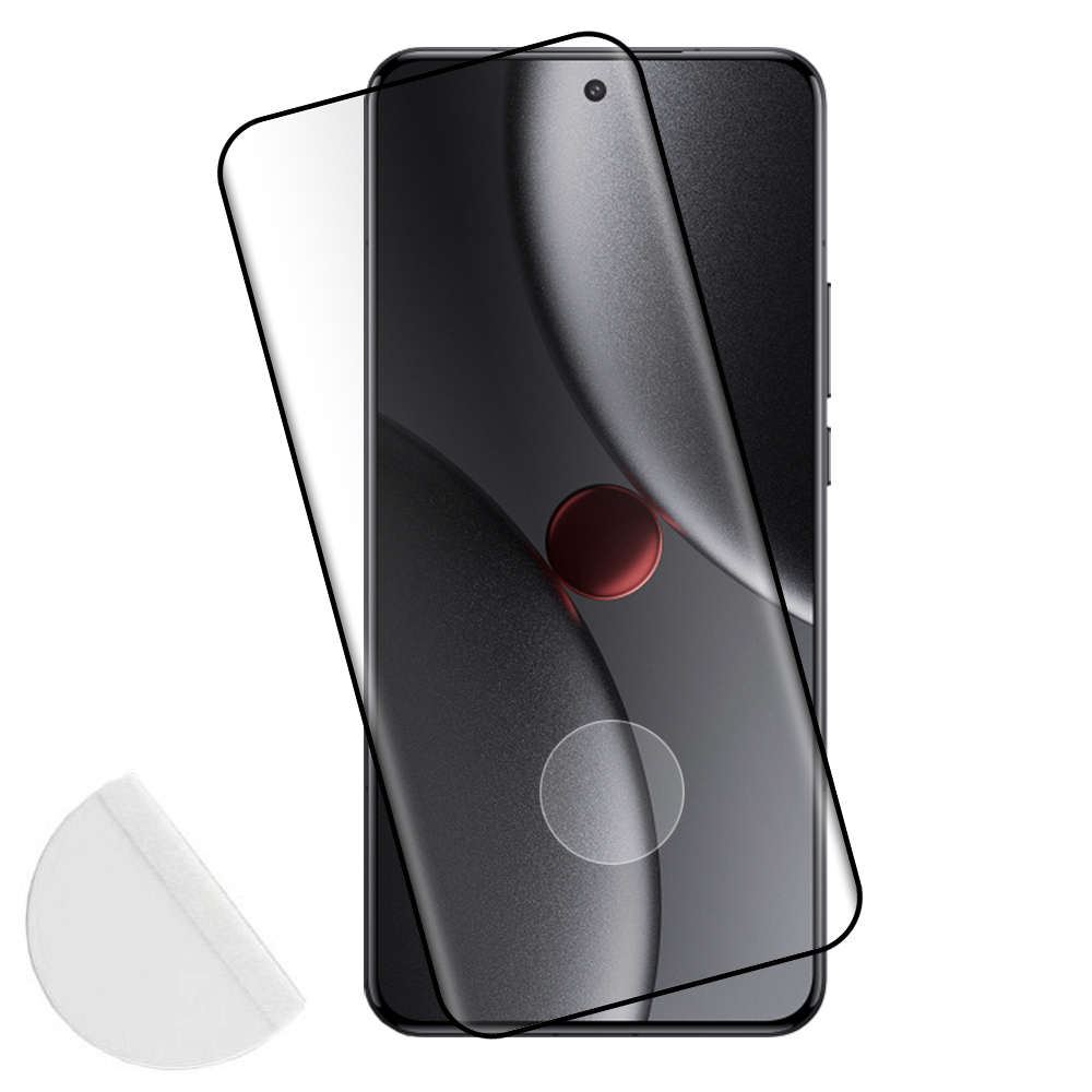 IDOL 1991 TEMPERED GLASS XIAOMI 15 ULTRA 5G 6.73" 9H 0.30mm 3D FULL GLUE SEMI CURVED FINGER UNLOCK BLACK + SQUEEZY CARD