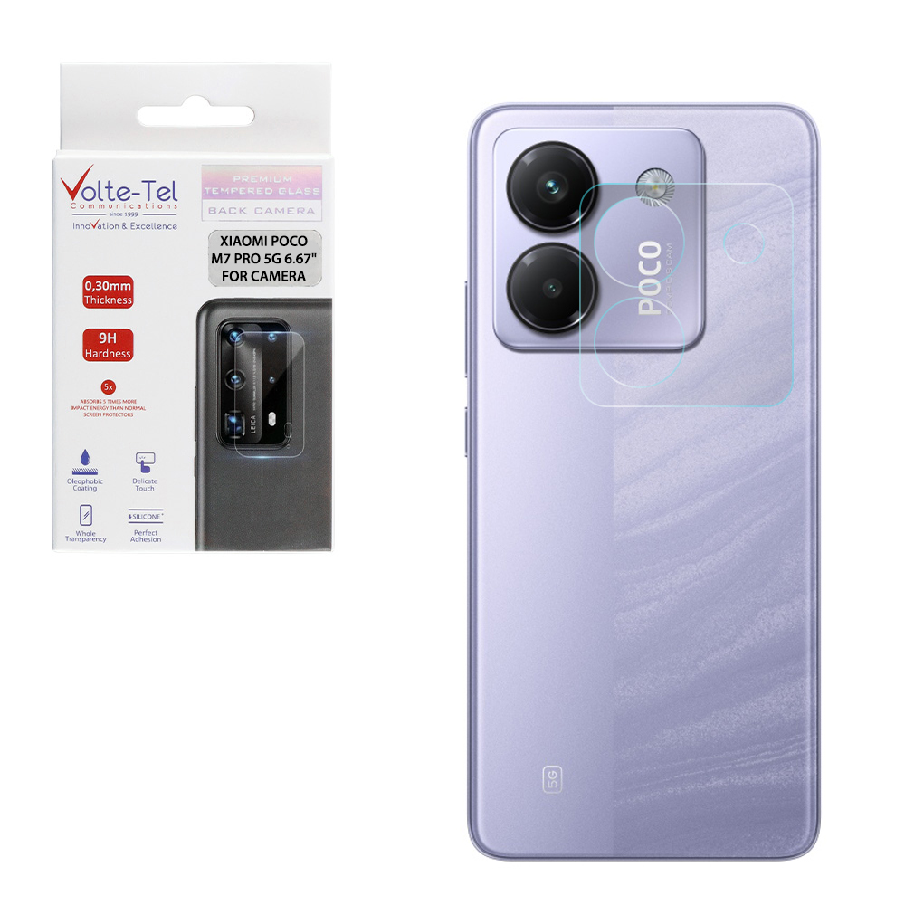 VOLTE-TEL TEMPERED GLASS XIAOMI POCO M7 PRO 5G 6.67" 9H 0.30mm FOR CAMERA