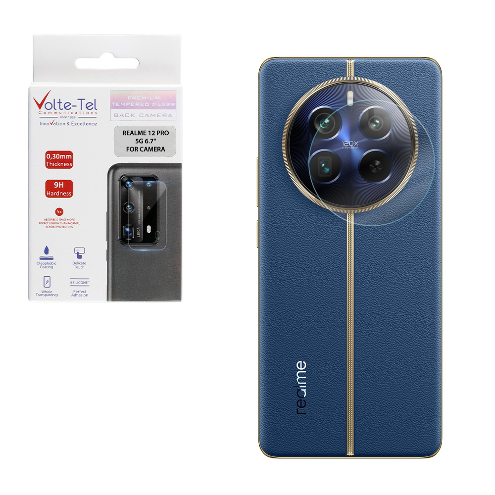VOLTE-TEL TEMPERED GLASS REALME 12 PRO 5G 6.7" 9H 0.30mm FOR CAMERA
