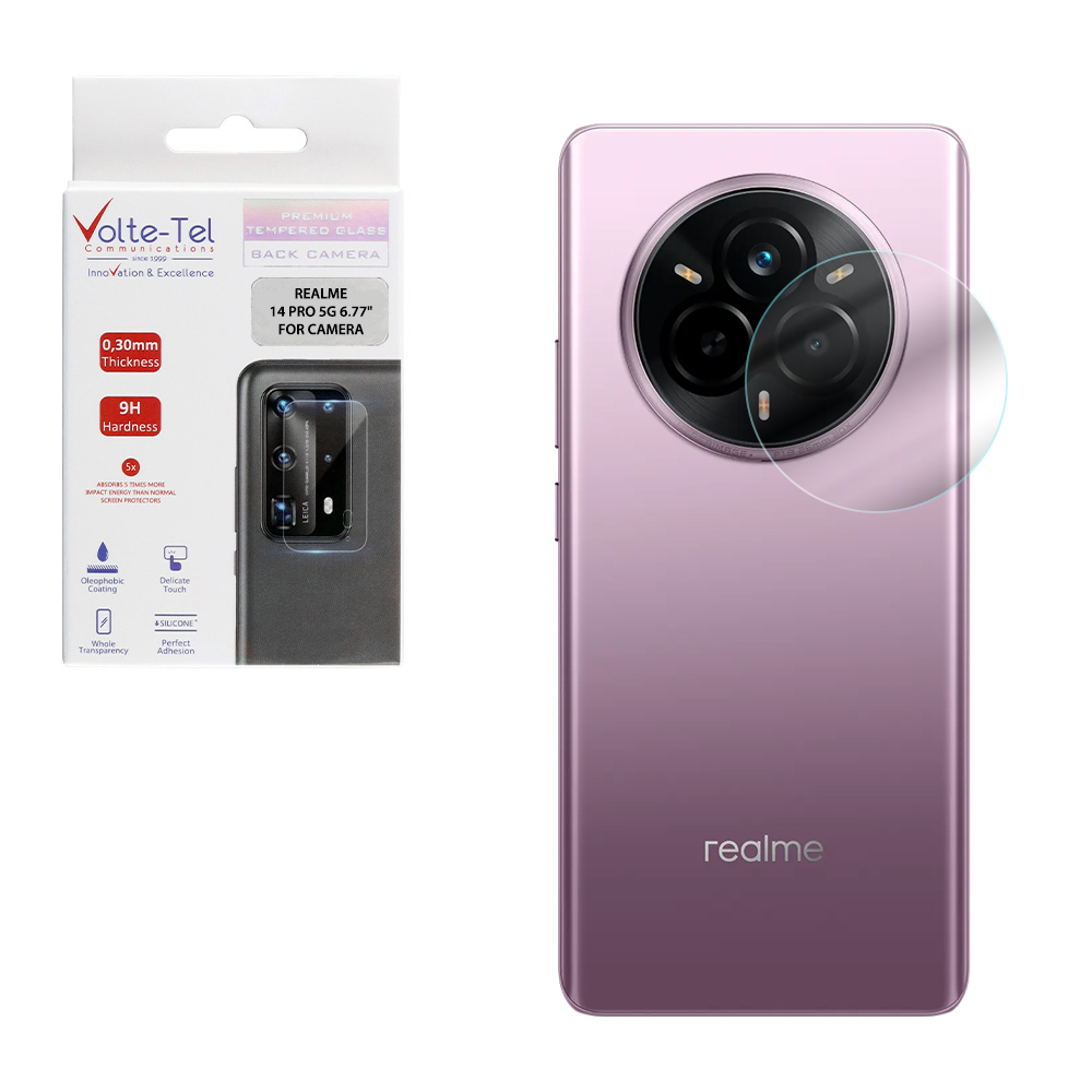 VOLTE-TEL TEMPERED GLASS REALME 14 PRO 5G 6.77" 9H 0.30mm FOR CAMERA