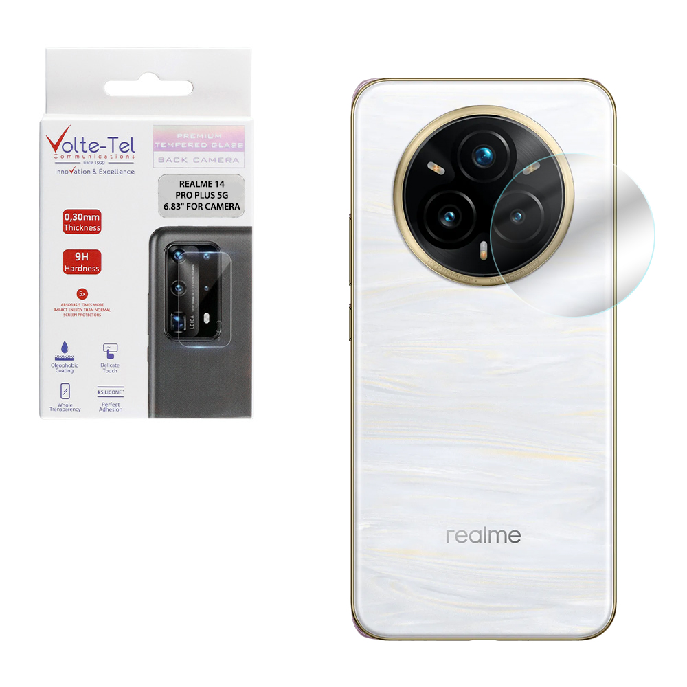 VOLTE-TEL TEMPERED GLASS REALME 14 PRO PLUS 5G 6.83" 9H 0.30mm FOR CAMERA