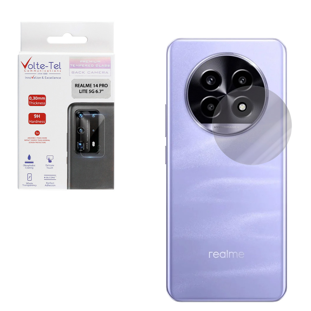 VOLTE-TEL TEMPERED GLASS REALME 14 PRO LITE 5G 6.7" 9H 0.30mm FOR CAMERA