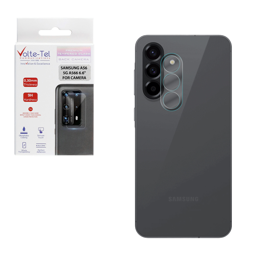 VOLTE-TEL TEMPERED GLASS SAMSUNG A56 5G A566 6.6" 9H 0.30mm FOR CAMERA