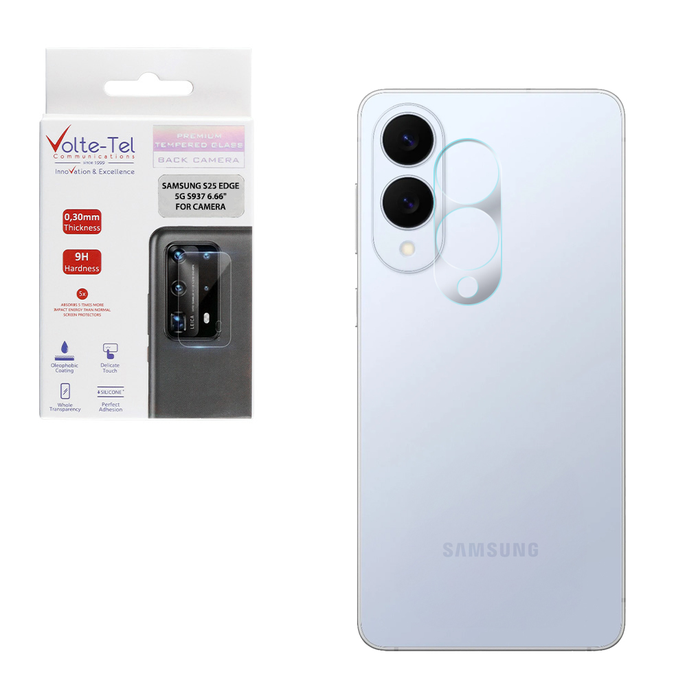 VOLTE-TEL TEMPERED GLASS SAMSUNG S25 EDGE 5G S937 6.66" 9H 0.30mm FOR CAMERA
