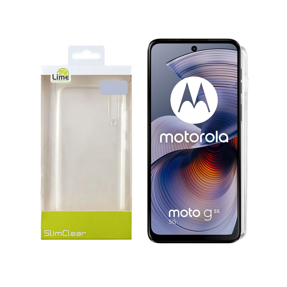 LIME ΘΗΚΗ MOTOROLA MOTO G55 5G 6.49" SLIMCLEAR TPU FULL CAMERA PROTECTION ΔΙΑΦΑΝΗ