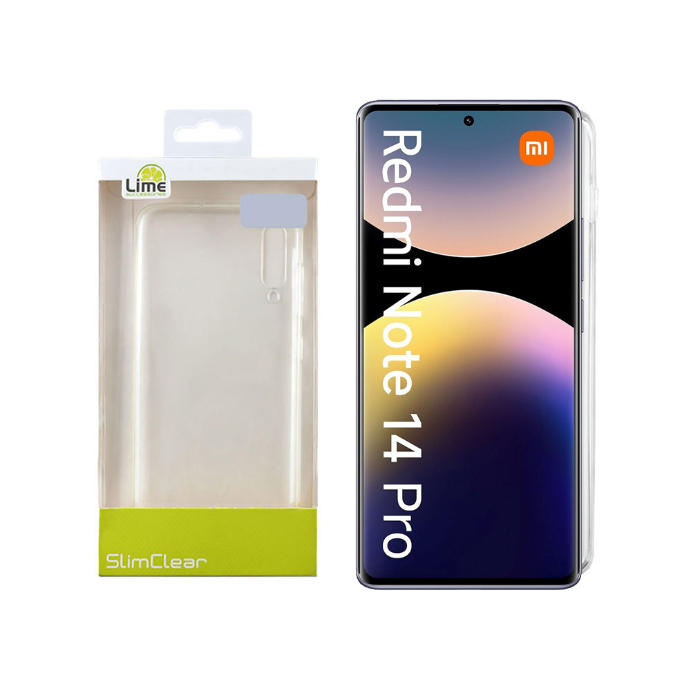 LIME ΘΗΚΗ XIAOMI REDMI NOTE 14 PRO 4G 6.67" SLIMCLEAR TPU FULL CAMERA PROTECTION ΔΙΑΦΑΝΗ