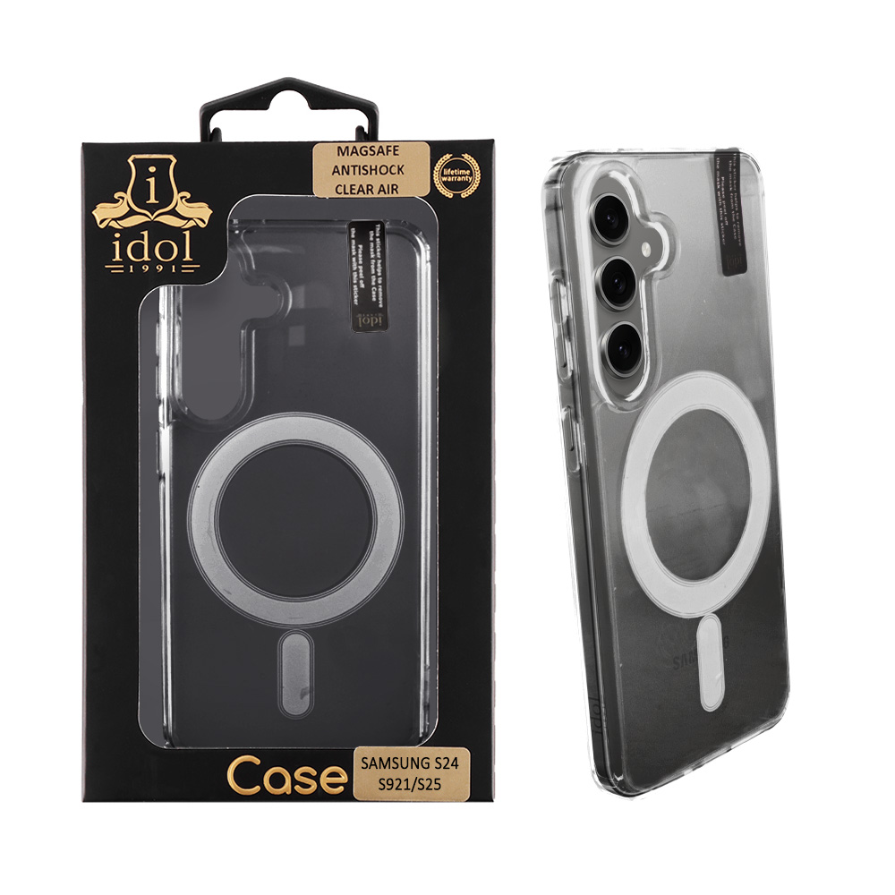 IDOL 1991 ΘΗΚΗ SAMSUNG S24 S921/S25 S931 5G 6.2" MAGSAFE ANTISHOCK CLEAR AIR BACK COVER TPU CAMERA GUARD ΔΙΑΦΑΝΗ