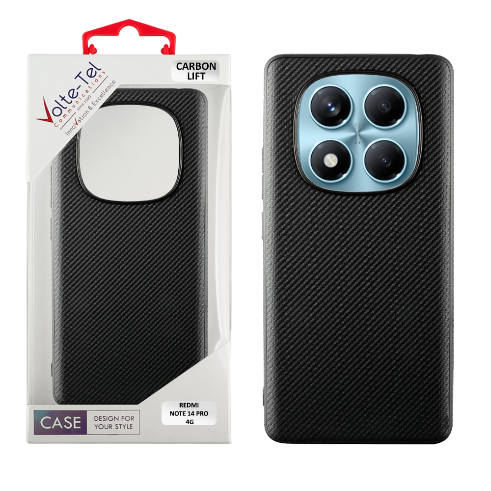 VOLTE-TEL ΘΗΚΗ XIAOMI REDMI NOTE 14 PRO 4G 6.67" CARBON LIFT CAMERA GUARD BLACK