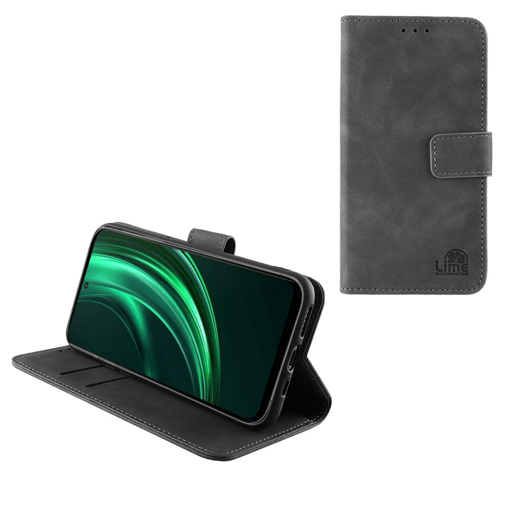 LIME ΘΗΚΗ REALME 14 PRO LITE 5G 6.7" ESSENTIAL MAGNET BOOK STAND CLIP GREY