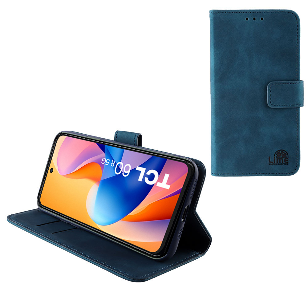 LIME ΘΗΚΗ TCL 60R 6.67" ESSENTIAL MAGNET BOOK STAND CLIP DARK BLUE