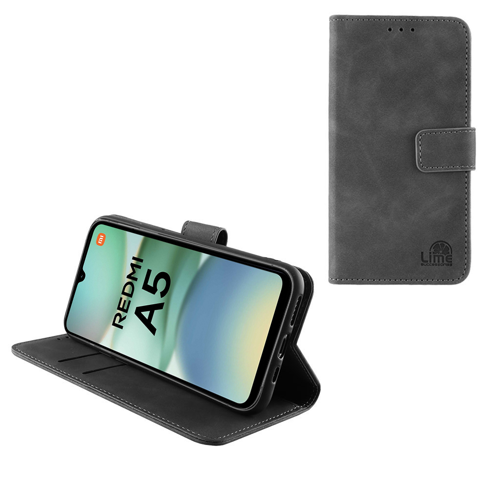 LIME ΘΗΚΗ XIAOMI REDMI A5 4G 6.88" ESSENTIAL MAGNET BOOK STAND CLIP GREY