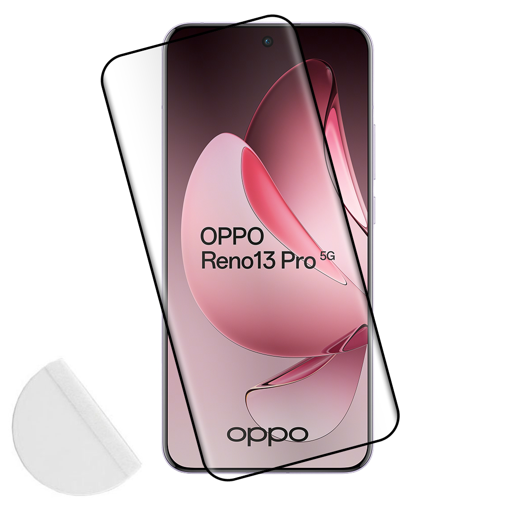 IDOL 1991 TEMPERED GLASS OPPO RENO13 PRO 5G 6.83" 9H 0.30mm 3D FULL GLUE SEMI CURVED FINGER UNLOCK BLACK + SQUEEZY CARD